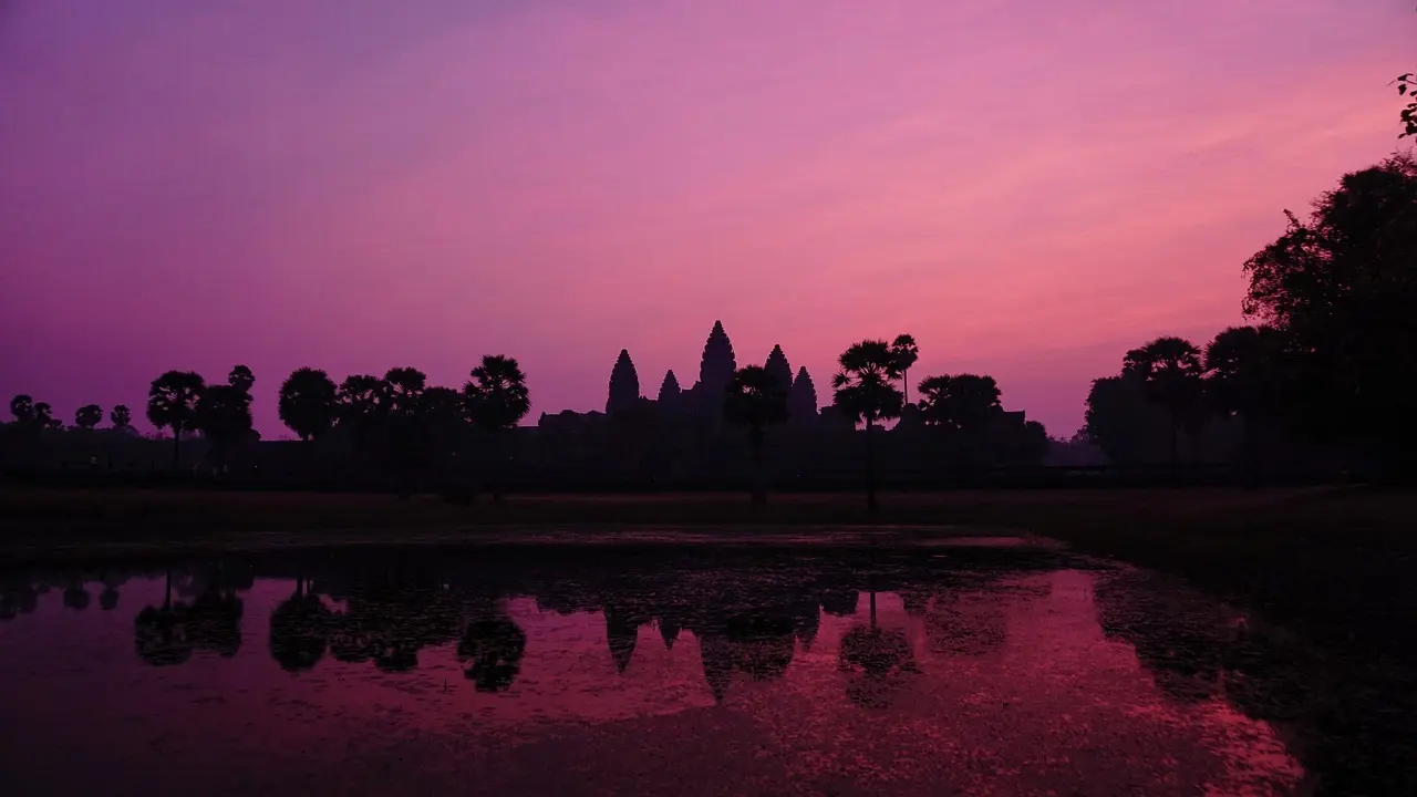 Hvilken indgang er hurtigst ved Angkor Wat kl. 5 om morgenen?